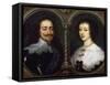 Portrait of Charles I and Henrietta Maria of England by Anthonie-null-Framed Stretched Canvas