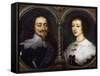 Portrait of Charles I and Henrietta Maria of England by Anthonie-null-Framed Stretched Canvas