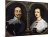 Portrait of Charles I and Henrietta Maria of England by Anthonie-null-Mounted Giclee Print