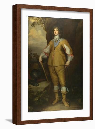 Portrait of Charles I Louis (1617-168), Elector Palatine, Ca 1637-Sir Anthony Van Dyck-Framed Giclee Print