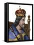 Portrait of Charles I of Naples (Charles of Anjou) (1227-1285), King of Sicily-French School-Framed Stretched Canvas