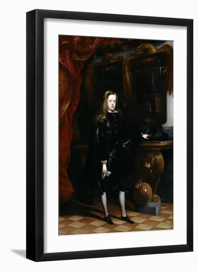 Portrait of Charles II, c.1675-Don Juan Carreno de Miranda-Framed Giclee Print