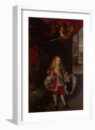 Portrait of Charles II of Spain as a Child, 1667-1670-Sebastian de Herrera Barnuevo-Framed Giclee Print
