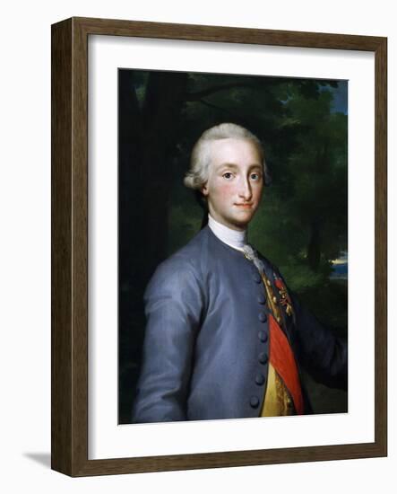 Portrait of Charles IV of Bourbon-Anton Raphael Mengs-Framed Giclee Print