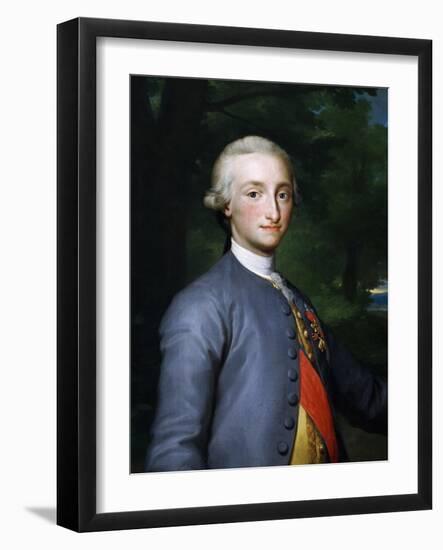 Portrait of Charles IV of Bourbon-Anton Raphael Mengs-Framed Giclee Print