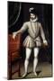 Portrait of Charles Ix, King of France - by Francois Clouet-null-Mounted Giclee Print