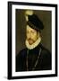 Portrait of Charles IX, King of France. Ca. 1570-Francois Clouet-Framed Art Print