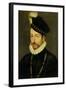 Portrait of Charles IX, King of France. Ca. 1570-Francois Clouet-Framed Art Print