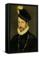 Portrait of Charles IX, King of France. Ca. 1570-Francois Clouet-Framed Stretched Canvas