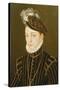 Portrait of Charles IX (Panel) (Related to Drawing in Hermitage, St. Petersburg)-Francois Clouet-Stretched Canvas