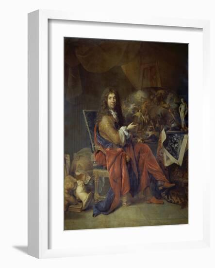 Portrait of Charles Le Brun, Painter to the King, 1686-Nicolas Lancret-Framed Giclee Print
