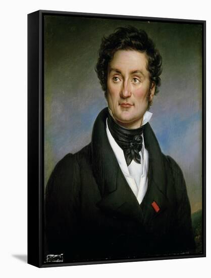 Portrait of Charles Nodier-Paulin Jean Baptiste Guerin-Framed Stretched Canvas