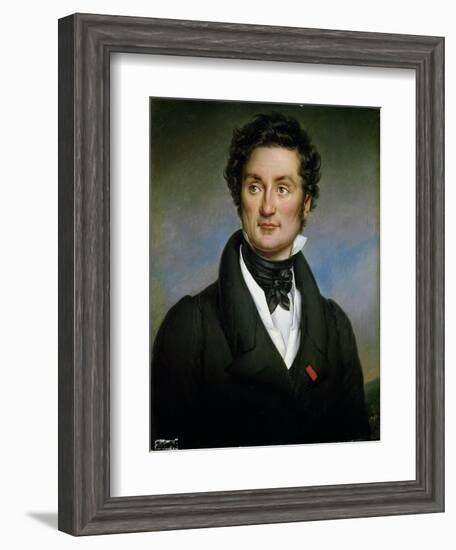 Portrait of Charles Nodier-Paulin Jean Baptiste Guerin-Framed Giclee Print