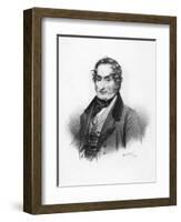 Portrait of Charles Nodier-Emile Lassalle-Framed Giclee Print