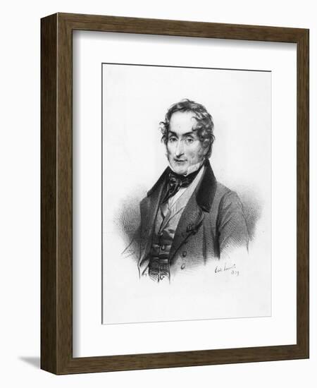 Portrait of Charles Nodier-Emile Lassalle-Framed Giclee Print