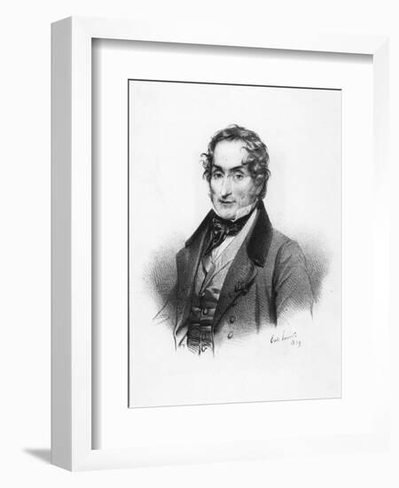 Portrait of Charles Nodier-Emile Lassalle-Framed Giclee Print