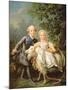 Portrait of Charles Philippe of France (1757-1836) (Later Charles X) and His Sister Marie Adelaide-Francois-Hubert Drouais-Mounted Giclee Print