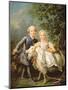 Portrait of Charles Philippe of France (1757-1836) (Later Charles X) and His Sister Marie Adelaide-Francois-Hubert Drouais-Mounted Premium Giclee Print