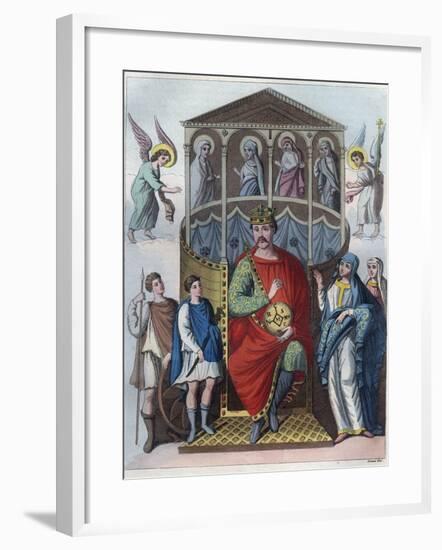 Portrait of Charles the Bald, Holy Roman Emperor-Stefano Bianchetti-Framed Photographic Print