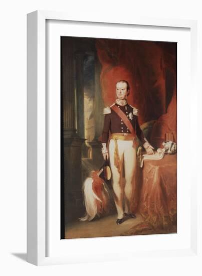 Portrait of Charles Theophilus, 1st Baron Metcalfe, C.1835-null-Framed Giclee Print