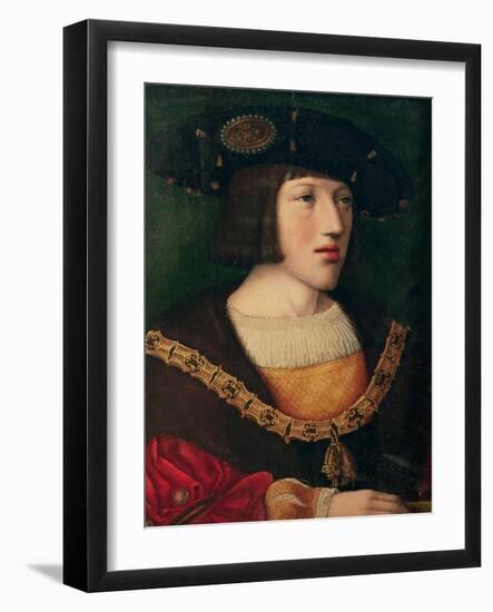 Portrait of Charles V (1500-58), at the Age of About Sixteen, 1516-Bernard van Orley-Framed Giclee Print