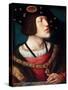 Portrait of Charles V, Holy Roman Emperor by Bernard Van Orley-Fine Art-Stretched Canvas