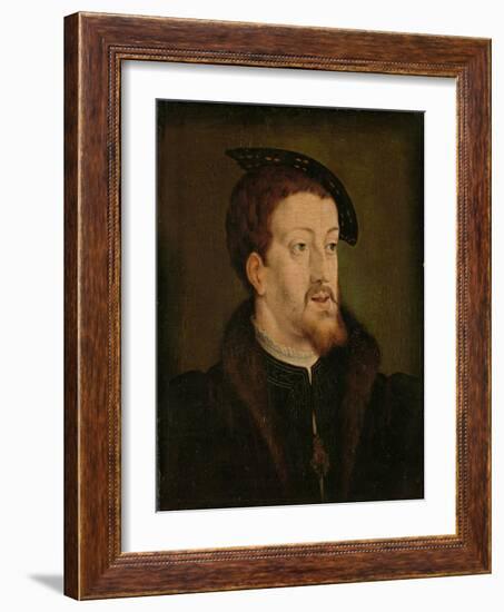 Portrait of Charles V, Holy Roman Emperor, c. 1530-Jan Cornelisz Vermeyen-Framed Giclee Print