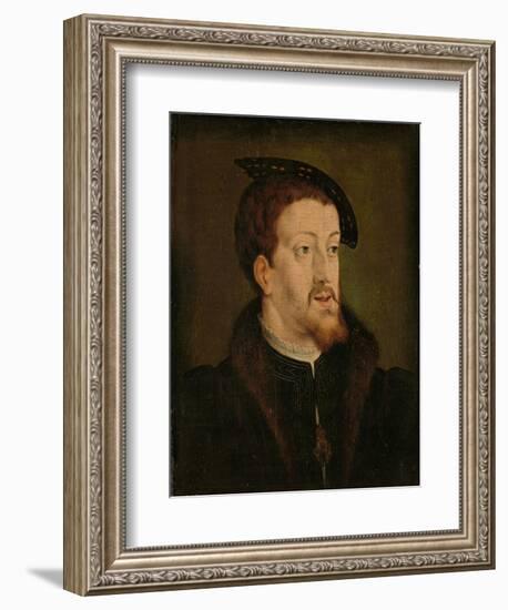 Portrait of Charles V, Holy Roman Emperor, c. 1530-Jan Cornelisz Vermeyen-Framed Giclee Print