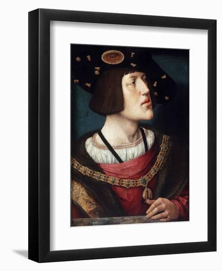 Portrait of Charles V, Holy Roman Emperor-Bernard Van orley-Framed Giclee Print