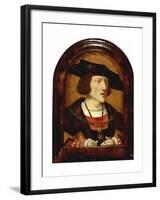 Portrait of Charles V of Spain (1500-155), C. 1520-null-Framed Giclee Print