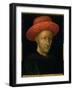 Portrait of Charles VII (1403-61) (Oil on Panel)-Jean Fouquet-Framed Giclee Print