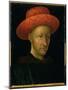 Portrait of Charles VII (1403-61) (Oil on Panel)-Jean Fouquet-Mounted Giclee Print