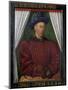 Portrait of Charles VII - by Jean Fouquet-null-Mounted Giclee Print