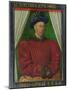 Portrait of Charles VII, King of France, circa 1445-50-Jean Fouquet-Mounted Giclee Print