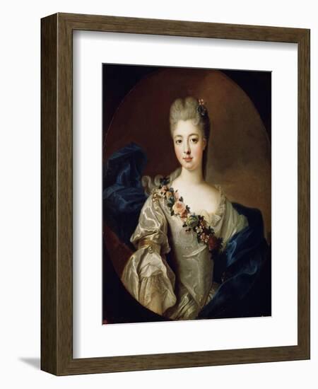Portrait of Charlotte Aglaé of Orléans, Mademoiselle De Valois, 1720S-Pierre Gobert-Framed Giclee Print