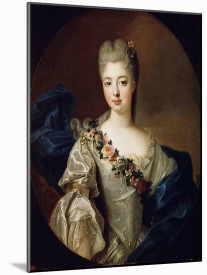 Portrait of Charlotte Aglaé of Orléans, Mademoiselle De Valois, 1720S-Pierre Gobert-Mounted Giclee Print