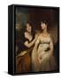 Portrait of Charlotte and Sarah Carteret-Hardy, 1801 (Oil on Canvas)-Thomas Lawrence-Framed Stretched Canvas