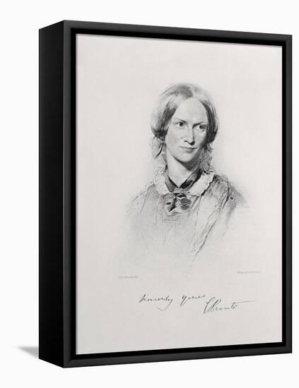 Portrait of Charlotte Bronte, Engraved by Walker and Boutall (Engraving)-George Richmond-Framed Stretched Canvas