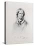 Portrait of Charlotte Bronte, Engraved by Walker and Boutall (Engraving)-George Richmond-Stretched Canvas