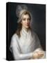 Portrait of Charlotte Corday (1768-179)-Jean-Jacques Hauer-Stretched Canvas