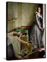 Portrait of Charlotte Corday (1768-93), 1858-Paul Baudry-Stretched Canvas