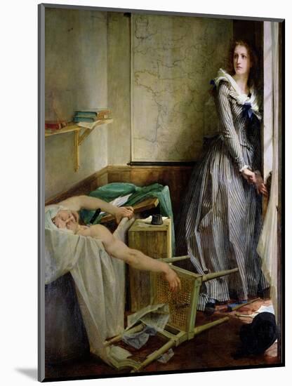 Portrait of Charlotte Corday (1768-93), 1858-Paul Baudry-Mounted Giclee Print