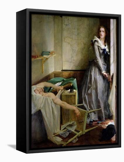 Portrait of Charlotte Corday (1768-93), 1858-Paul Baudry-Framed Stretched Canvas