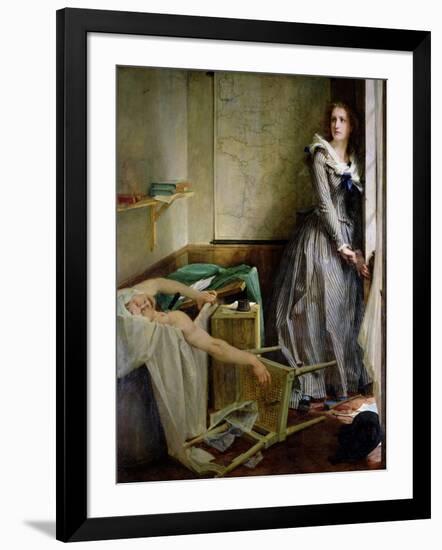 Portrait of Charlotte Corday (1768-93), 1858-Paul Baudry-Framed Giclee Print