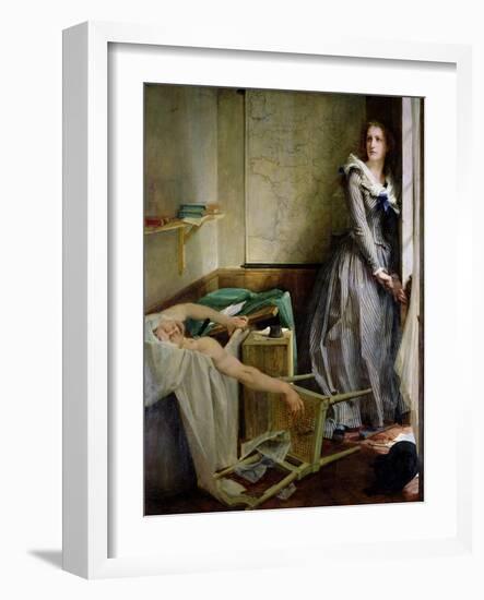 Portrait of Charlotte Corday (1768-93), 1858-Paul Baudry-Framed Giclee Print