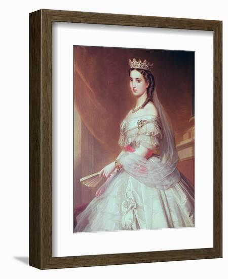 Portrait of Charlotte of Saxe-Cobourg-Gotha Princess of Belgium and Empress of Mexico-Alfred Graeffle-Framed Giclee Print