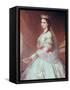 Portrait of Charlotte of Saxe-Cobourg-Gotha Princess of Belgium and Empress of Mexico-Alfred Graeffle-Framed Stretched Canvas