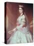 Portrait of Charlotte of Saxe-Cobourg-Gotha Princess of Belgium and Empress of Mexico-Alfred Graeffle-Stretched Canvas