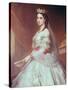 Portrait of Charlotte of Saxe-Cobourg-Gotha Princess of Belgium and Empress of Mexico-Alfred Graeffle-Stretched Canvas