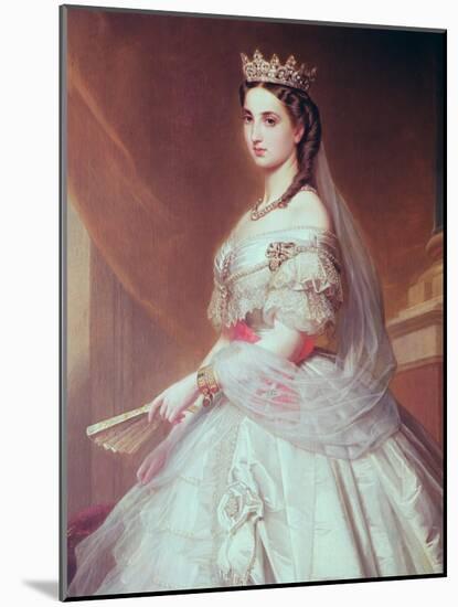 Portrait of Charlotte of Saxe-Cobourg-Gotha Princess of Belgium and Empress of Mexico-Alfred Graeffle-Mounted Giclee Print